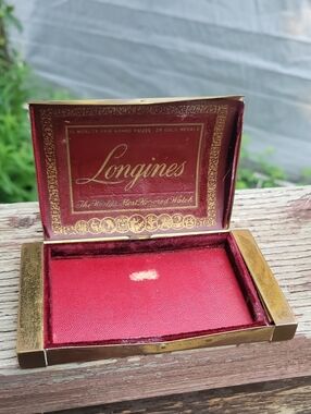 Longines Red and Gold Watch Display Box